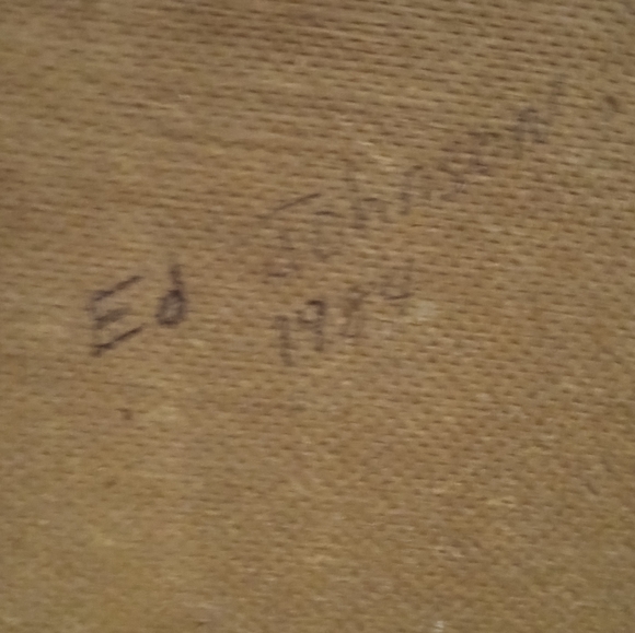 Powerful Native American Woman Oil Painting 1.5'x2' Original 1984 - Picture 4 of 5